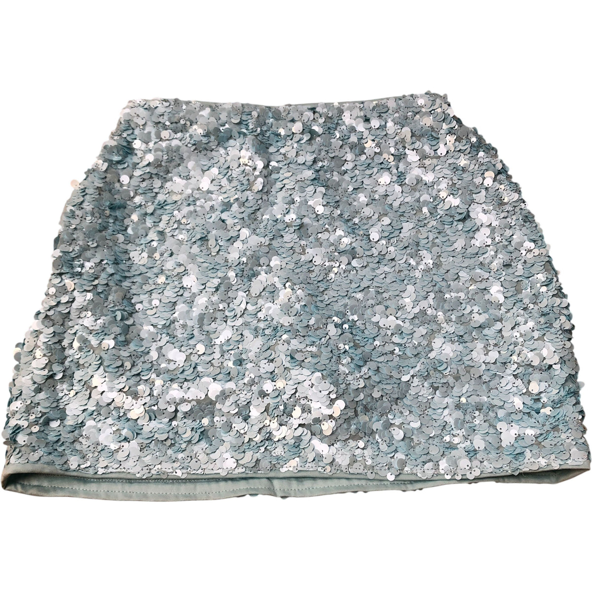 Sequin Mini Skirt Size UK14 Women's Light Blue Party Wear Fashion