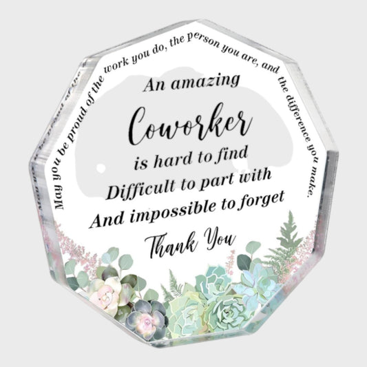 Sentimental Co-worker Gift Plaque