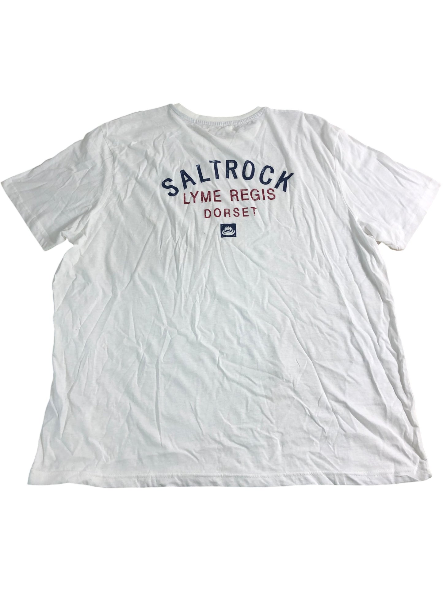 SALTROCK T-Shirt Men's White Graphic Tee Lyme Regis Dorset Size XL