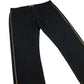 ONLY & SONS W32 L30 Men's Black Denim Jeans with Yellow Side Stripe