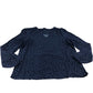 Crew Clothing Company Women's Size 10 Navy Polka Dot Blouse Long Sleeve Top