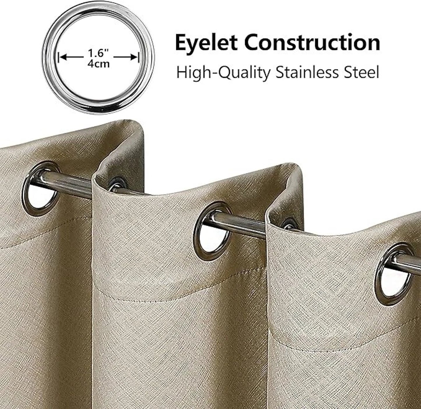 KRISMILE 100% Blackout Curtains 2 Panels 46x54 Inch Thermal Insulated