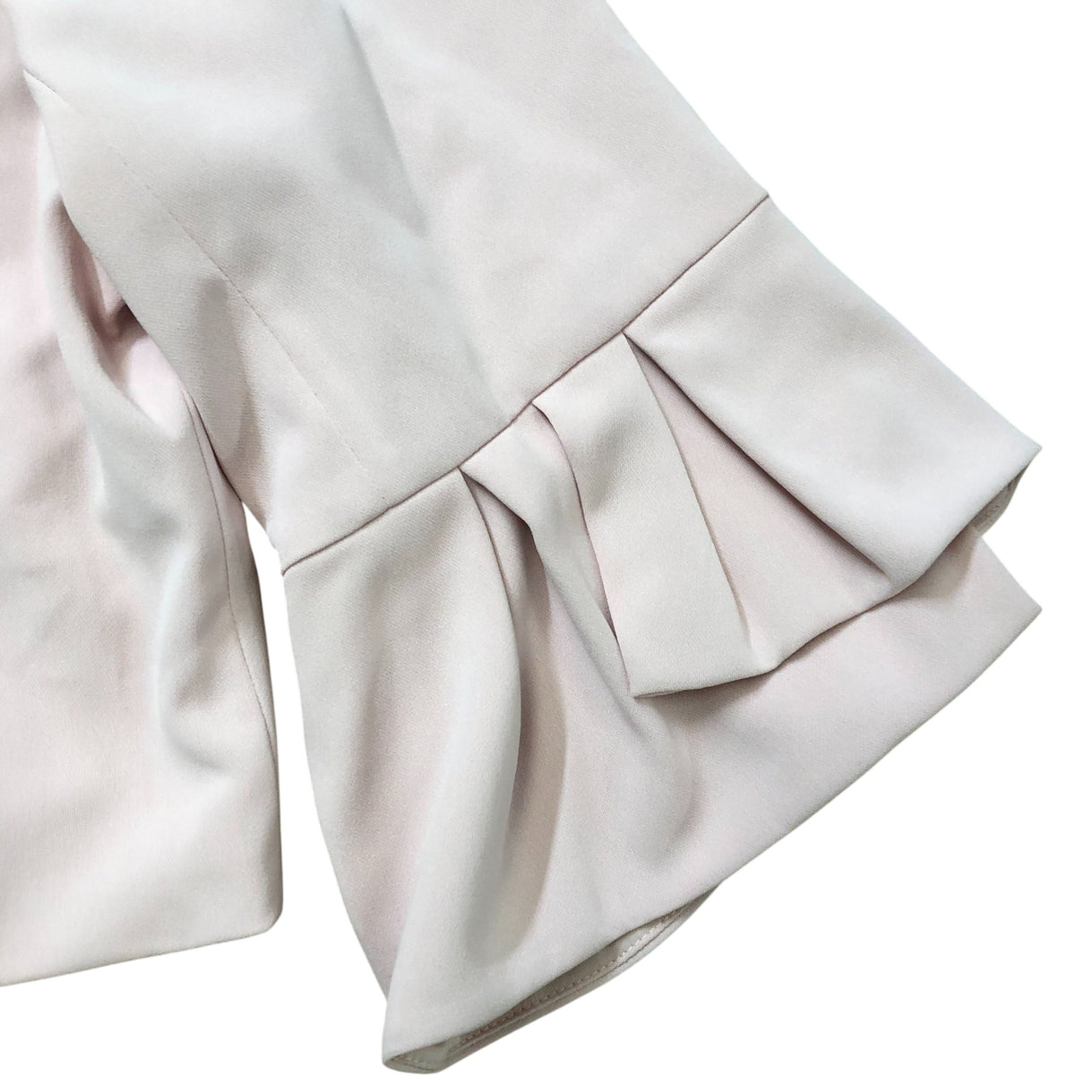 Gina Bacconi Gigi Moss Crepe Bolero Blush Pink Flared Sleeve Cropped Size 22