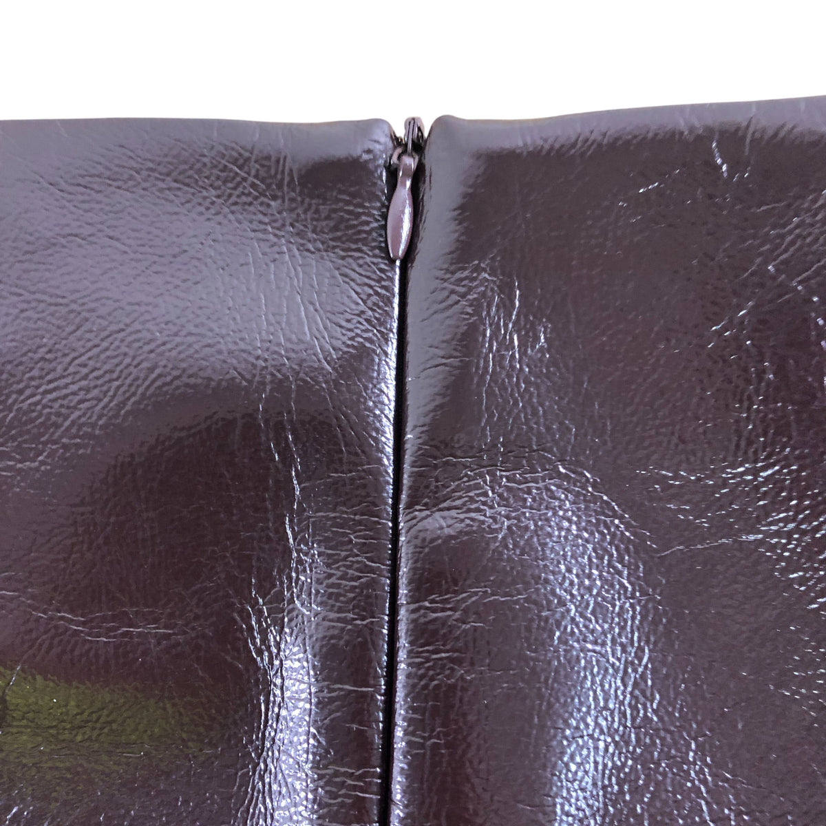 River Island UK8 Women's Faux Leather Midi Skirt Burgundy