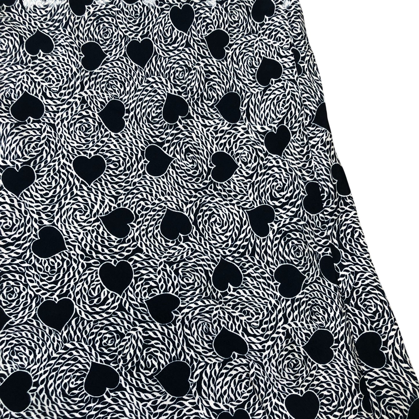 Navy Heart Print Maxi Skirt Size XL
