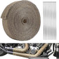 GearLadder Exhaust Heat Wrap 20M Titanium Roll Performance Accessory 10 Strap