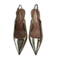 Carvela Slingback Heels UK7 Women's Gold Metallic Pointed Toe Stylish Shoes