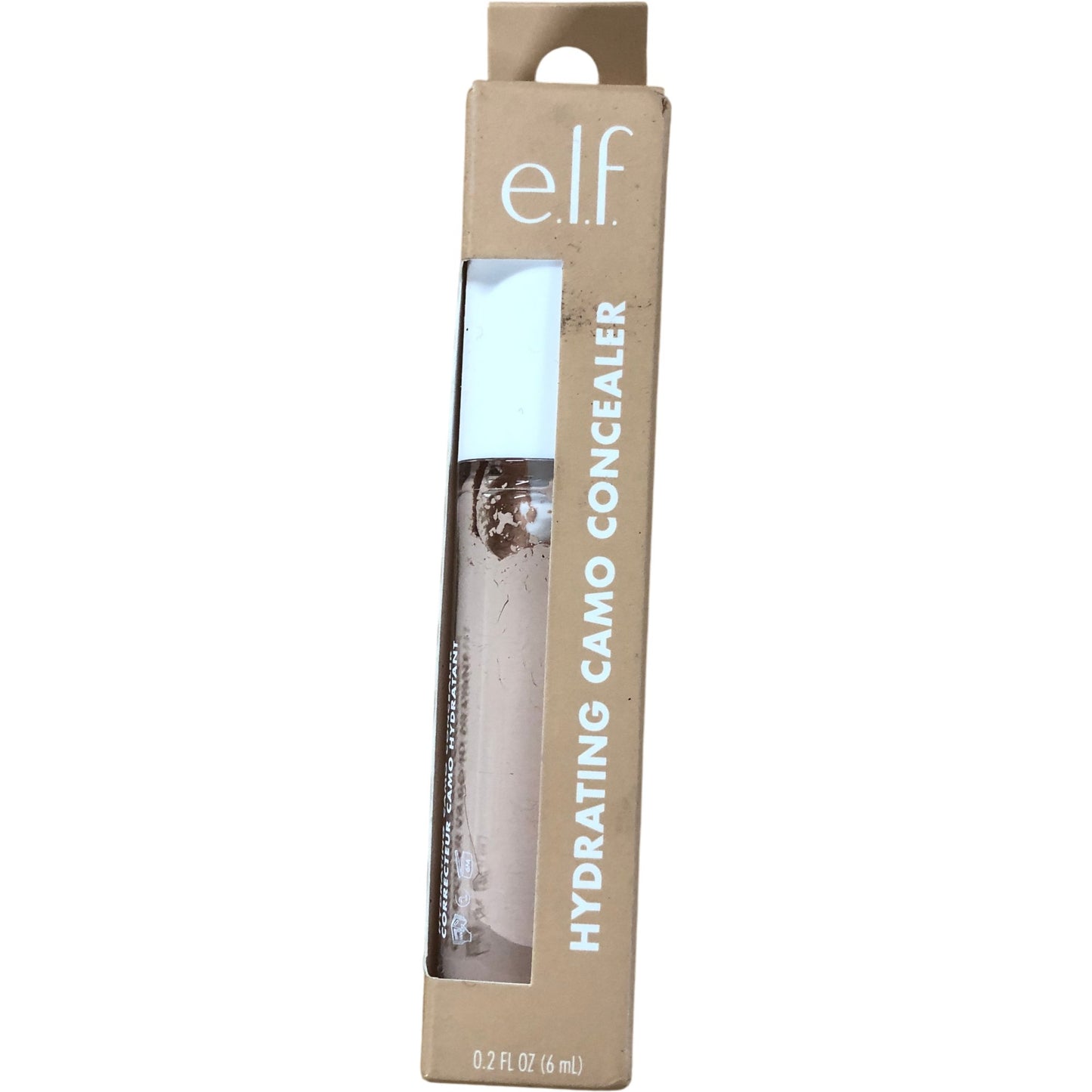 e.l.f Hydrating Camo Concealer Fair Rose Full Coverage Oversized Applicator