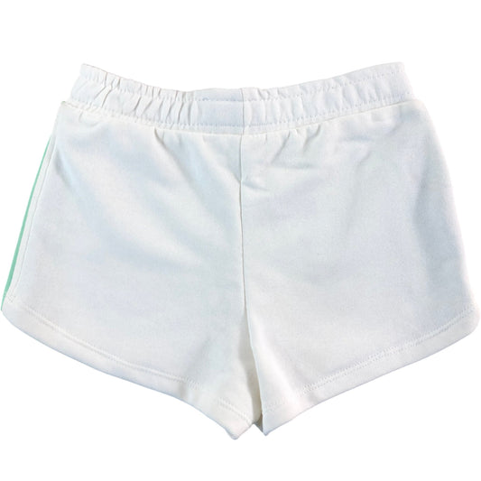 RIVER ISLAND Girls Activewear Shorts Size 5-6 Years White Black Green Stripe