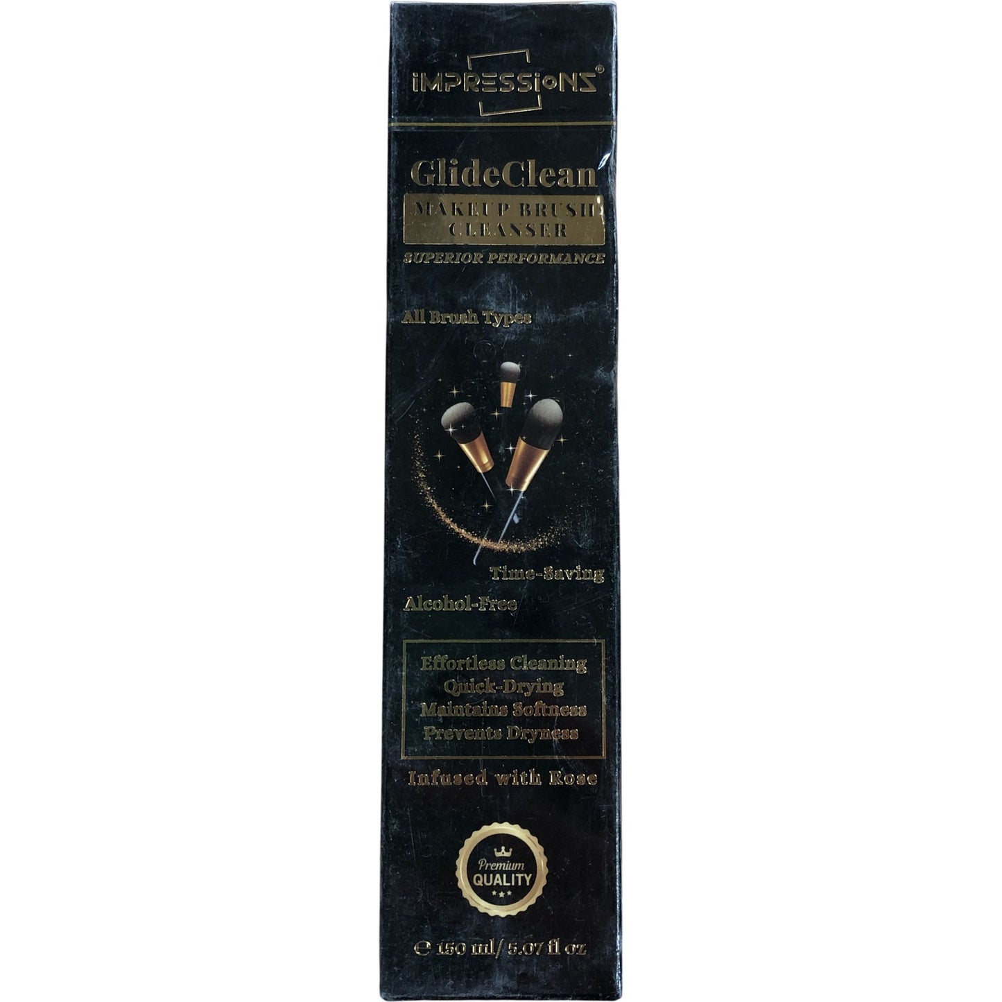 Impressionz GlideClean Makeup Brush Cleanser 150ml Alcohol Free Quick Drying
