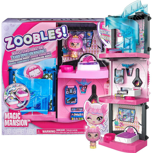 Zoobles Magic Mansion Playset Exclusive Collectible Doll House Toy Set