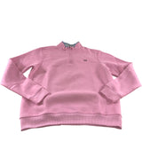 Crew Clothing Company Quarter Zip Sweatshirt L Men's Pink Cotton Blend