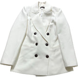 White Double Breasted Blazer Size 8