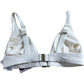 River Island Poolside Bikini Top Size UK6 Women's White Textured Swimwear