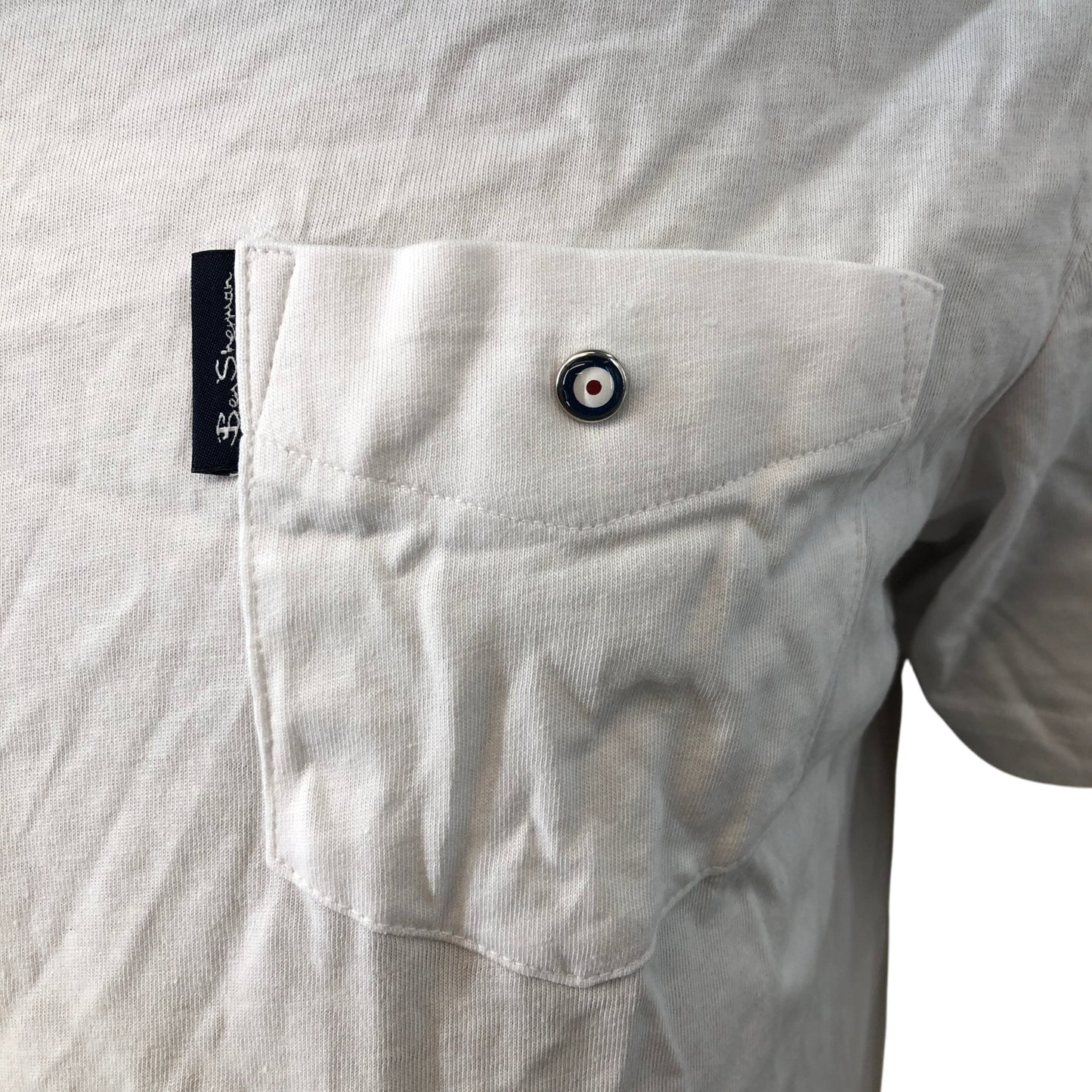 Ben Sherman White Signature Pocket Tee Medium Men's Short Sleeve Top
