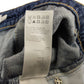 Women's High Rise Denim Jeans Casual Blue Wide Leg UK14