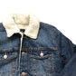 Kiabi Denim Jacket Women's Size S Sherpa Lined Casual Outerwear