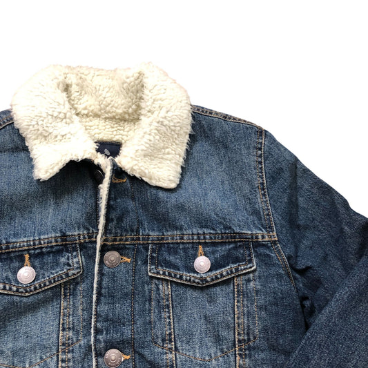 Kiabi Denim Jacket Women's Size S Sherpa Lined Casual Outerwear