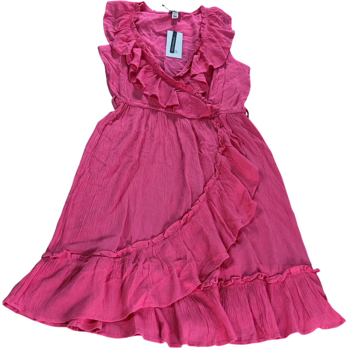 River Island Pink Ruffle Wrap Dress UK6 Women's