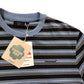 Covernat Horizontal Stripe Long Sleeve Top Small Women's Dark Navy Cotton