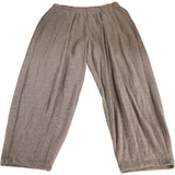 Trousers Beige Relaxed Wide Leg Fit Joggers Cotton Mix
