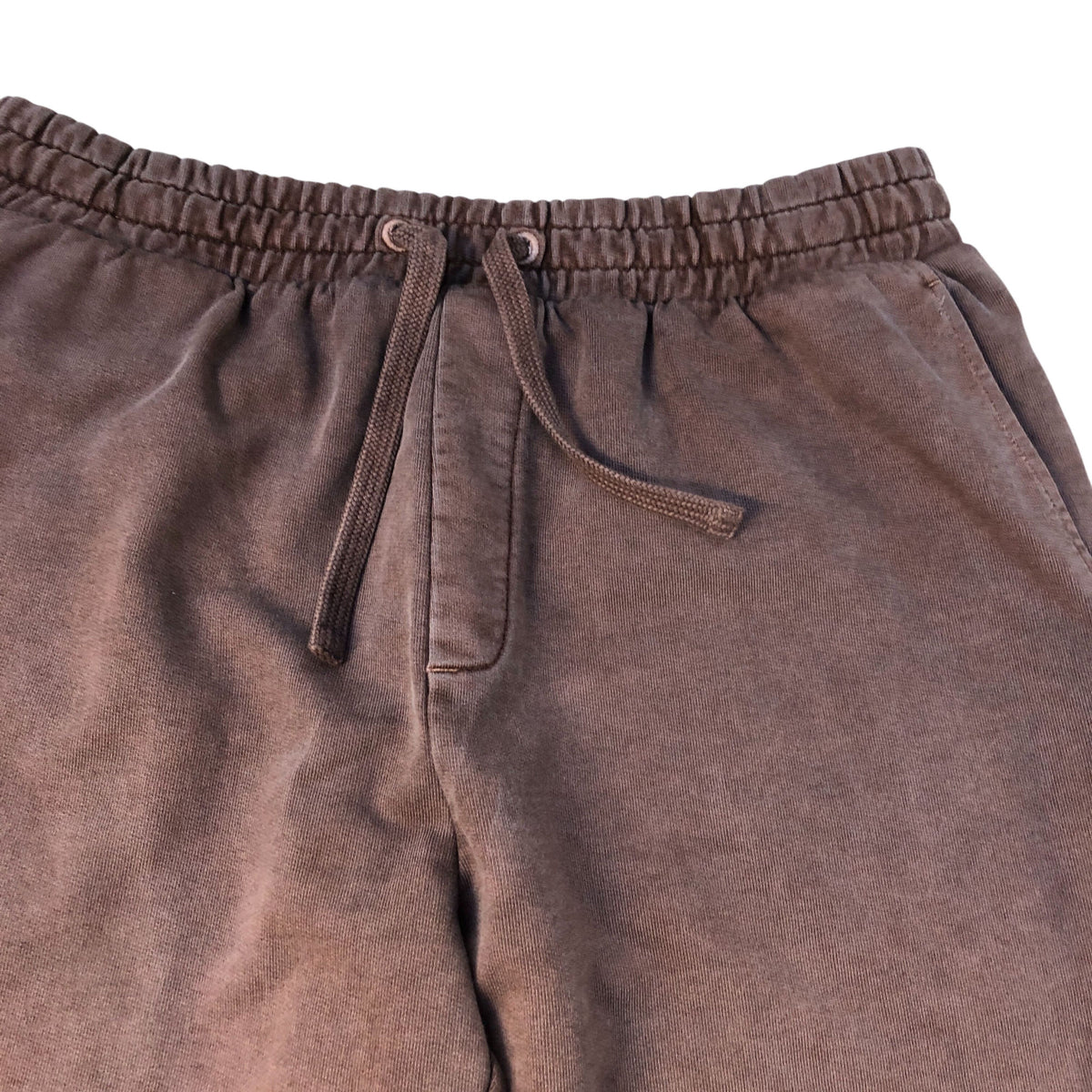 Brown Cotton Blend Casual Joggers With Elastic Cuff Size M