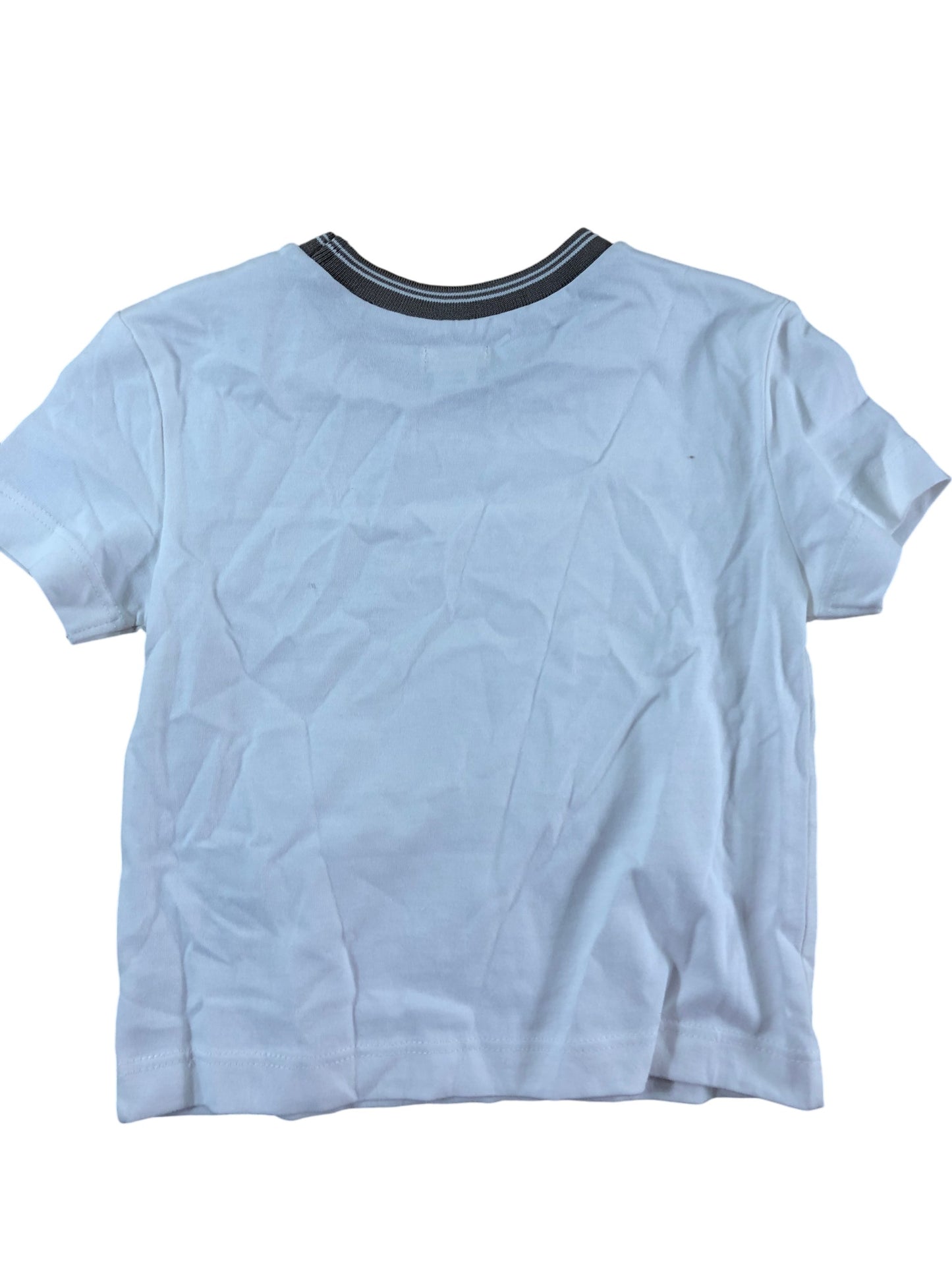 River Island Mini T-Shirt 18-24 Months Boys White Cotton Short Sleeve Top