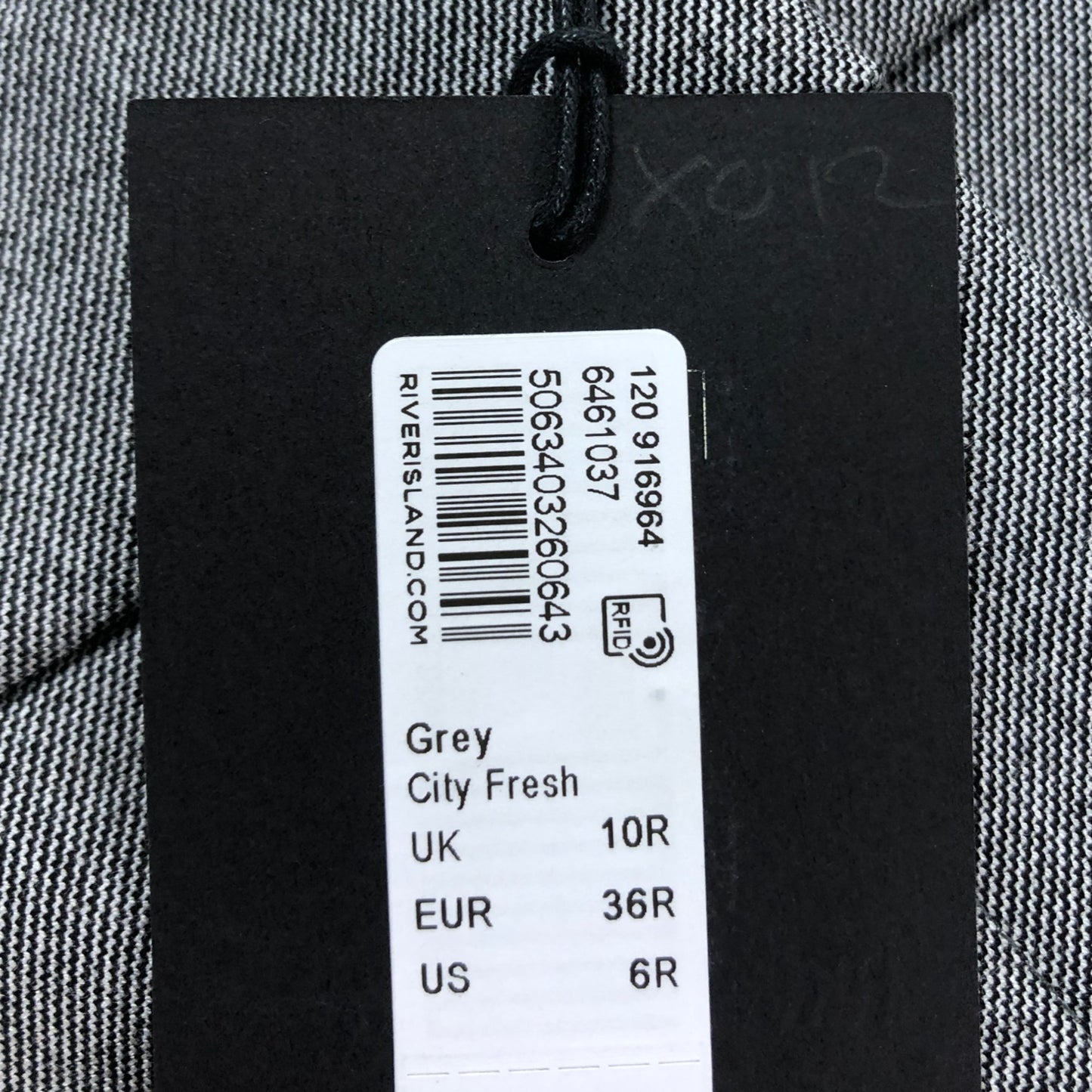 River Island Grey City Fresh Trousers UK10 Women's Smart Fit Stretch