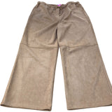 Women's Trousers Comfort Fit Soft Faux Suede Brown Casual