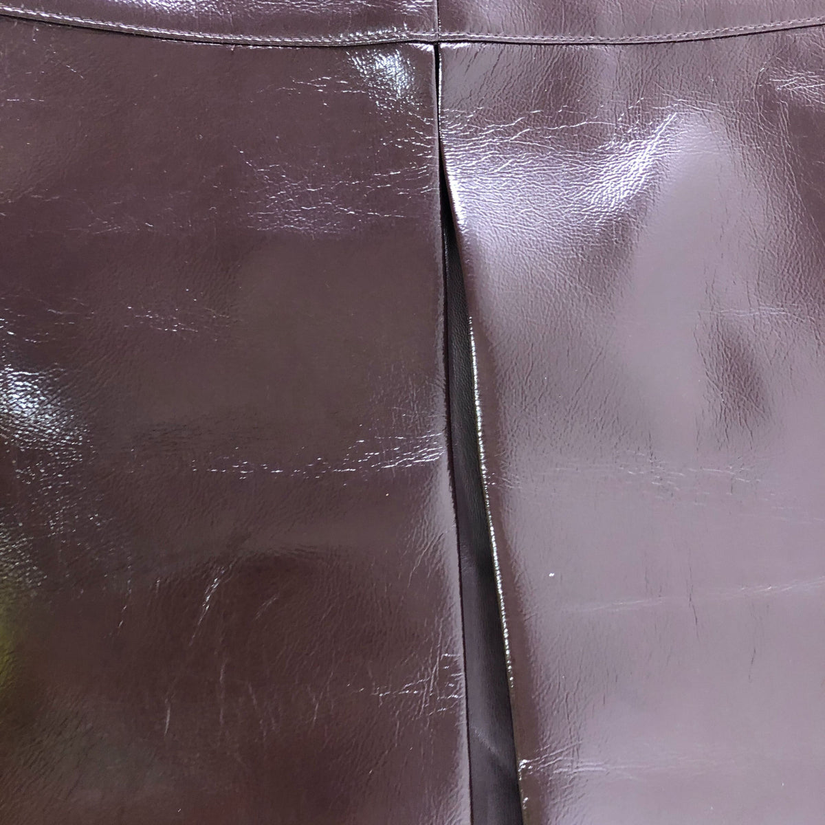 River Island UK8 Women's Faux Leather Midi Skirt Burgundy