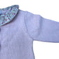 Trotters Baby Playsuit Girls Pink Wool Blend Floral Collar