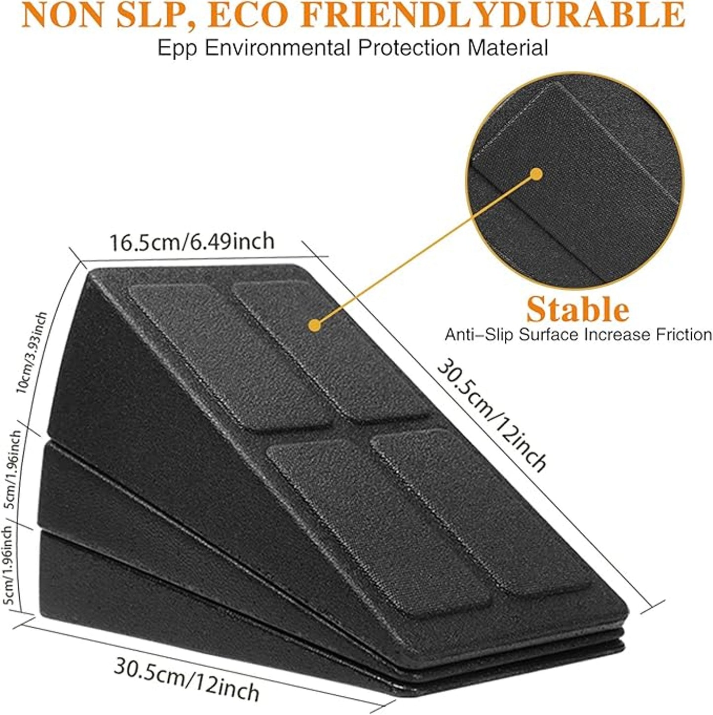 EPP Gym Exercise Wedges Set of 2 Adjustable Height Relieve Pain Joint Support