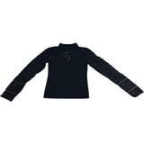 Mint Velvet Black Lace Sleeve Top UK S Women's Elegant Lightweight Blouse