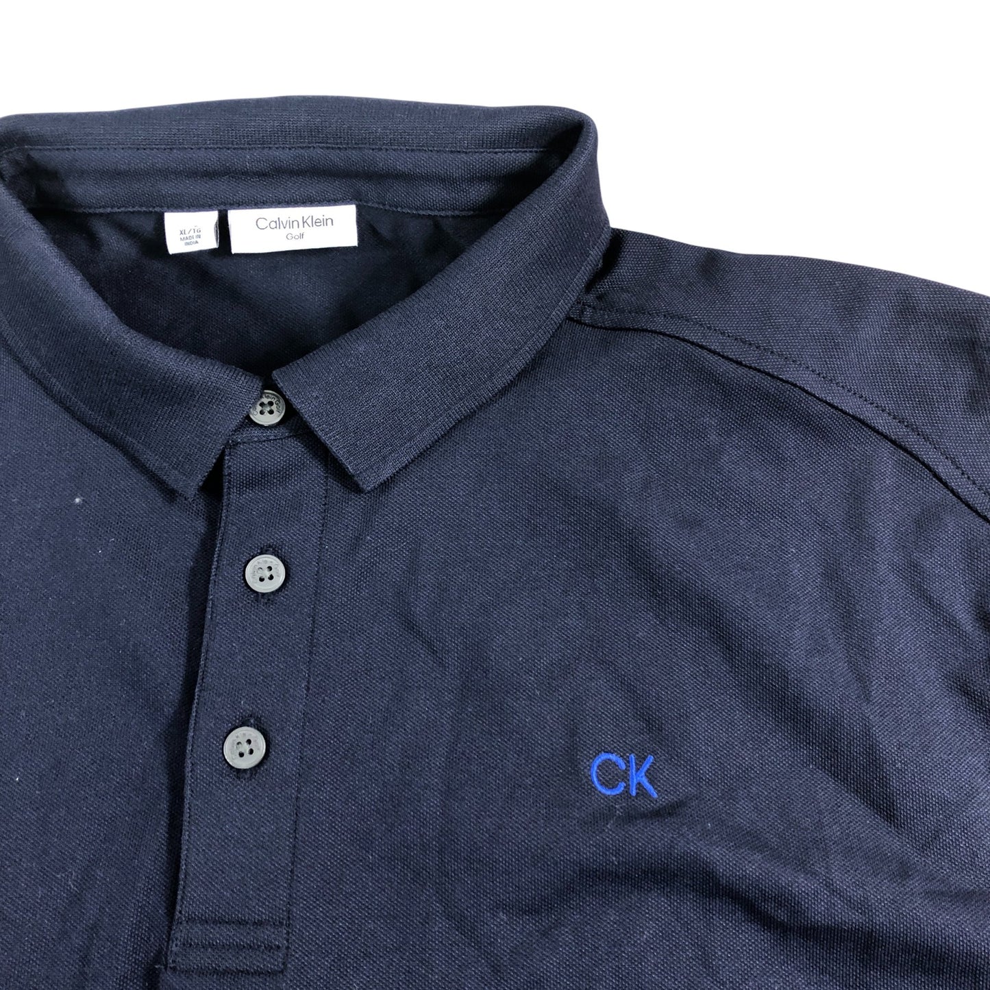 Calvin Klein Golf Polo Shirt XL Men's Navy Blue Short Sleeve Classic Fit