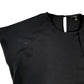 River Island UK12 Women's Black Short Sleeve Top with Button Detail