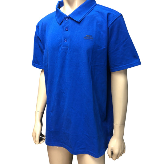 Weird Fish Polo Shirt 2XL Mens Cobalt Blue Casual Cotton Short Sleeve
