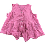 River Island UK10 Women's Pink Button Up Sleeveless Top Viscose Blend Casual