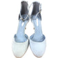 Ellyia Court Heels Size 4 Women's Ice Blue Fine Suede Classic Style