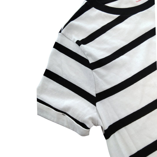 River Island Striped T Shirt Dress UK8 Women's Black White Casual Comfortable