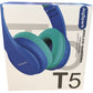JoySpark T5 Wireless Headphones Professional Kids Bluetooth High Bass Blue