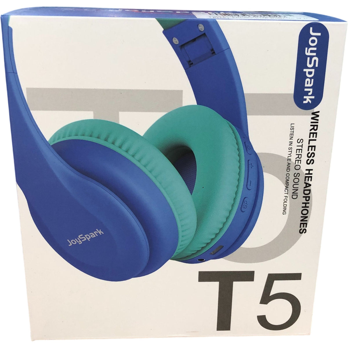 JoySpark T5 Wireless Headphones Professional Kids Bluetooth High Bass Blue