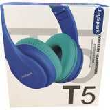 JoySpark T5 Wireless Headphones Professional Kids Bluetooth High Bass Blue