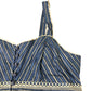 Blue Tiered Striped Summer Dress Size 16