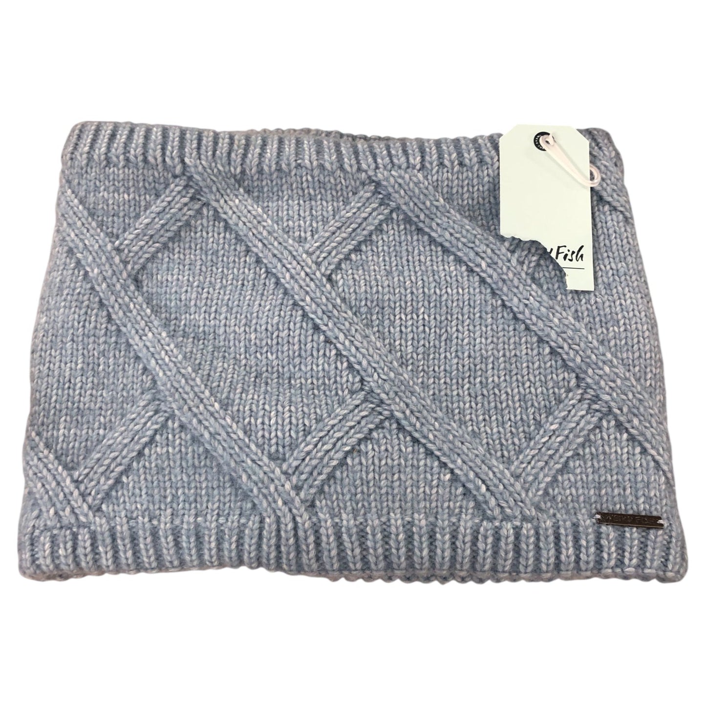 Weird Fish Lakeblu Cable Knit Snood Blue Women