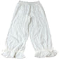 Capri Ivory Linen Ruffle Hem Trousers Size S Regular