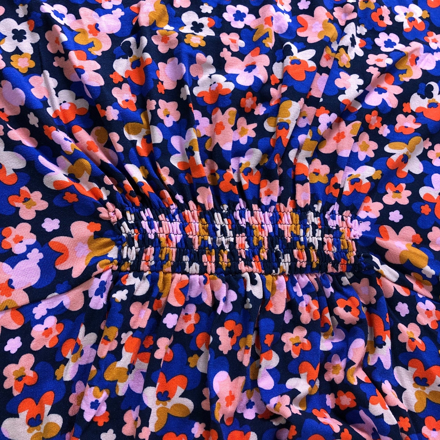Blue Floral Leaf Dress - Size 20