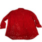 River Island Women's Red Cotton Blouse Size UK S Light Weight Hole Detail