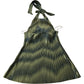 River Island Womens Top Green Plisse Sleeveless Halter Neck