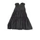 River Island Black Puff Sleeve Midi Dress UK 16 Women's Casual Flared Skirt