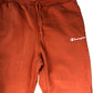 CHAMPION Medium Sweatpants Men's Relaxed Fit Orange Cotton Blend Activewear